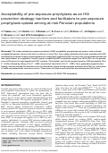 Cover page: Acceptability of pre-exposure prophylaxis as an HIV prevention strategy: barriers and facilitators to pre-exposure prophylaxis uptake among at-risk Peruvian populations