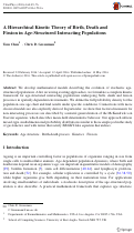 Cover page: A Hierarchical Kinetic Theory of Birth, Death and Fission in Age-Structured Interacting Populations.