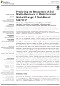 Cover page: Predicting the Responses of Soil Nitrite-Oxidizers to Multi-Factorial Global Change: A Trait-Based Approach