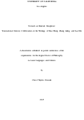 Cover page: Towards an Itinerant Sinophone: Transnational Literary Collaboration in the Writings of Xiao Hong, Zhang Ailing, and Lao She