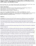 Cover page: Associations of Triglycerides and Mortality Across eGFR strata in the NHANES Cohort