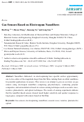 Cover page: Gas Sensors Based on Electrospun Nanofibers