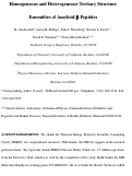 Cover page: Homogeneous and Heterogeneous Tertiary Structure Ensembles of Amyloid-β Peptides