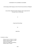 Cover page: (Not) Keeping another language in mind: Structural representations in bilinguals