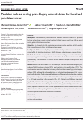 Cover page: Decision aid use during post‐biopsy consultations for localized prostate cancer