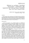 Cover page: Relazioni tra corologia e descrizioni tassonomiche e morfologiche della vegetazione dei boschi ad <i>Ostrya carpinifolia</i> Scop. del Friuli Venezia-Giulia