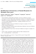 Cover page: Identification of Tetranectin as a Potential Biomarker for Metastatic Oral Cancer