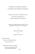 Cover page: Moving from the utterances of students into action : a phenomenological exploration of students' perceptions of teacher behaviors