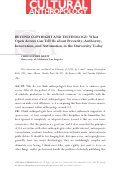 Cover page: BEYOND COPYRIGHT AND TECHNOLOGY: What Open Access Can Tell Us about Precarity, Authority, Innovation, and Automation in the University Today