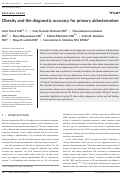 Cover page: Obesity and the diagnostic accuracy for primary aldosteronism