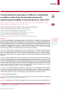 Cover page: Coccidioidomycosis seasonality in California: a longitudinal surveillance study of the climate determinants and spatiotemporal variability of seasonal dynamics, 2000–2021