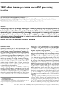 Cover page: TRBP alters human precursor microRNA processing in vitro