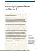 Cover page: Effect of the PREPARE Website vs an Easy-to-Read Advance Directive on Advance Care Planning Documentation and Engagement Among Veterans: A Randomized Clinical Trial