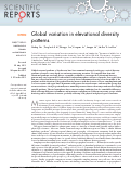 Cover page: Global variation in elevational diversity patterns