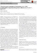 Cover page: Charged-particle multiplicity distributions over a wide pseudorapidity range in proton-proton collisions at s= 0.9, 7, and 8 TeV