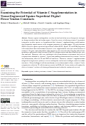 Cover page: Examining the Potential of Vitamin C Supplementation in Tissue-Engineered Equine Superficial Digital Flexor Tendon Constructs