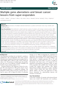 Cover page: Multiple gene aberrations and breast cancer: lessons from super-responders