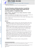 Cover page: The role of hazardous drinking reductions in predicting depression and anxiety symptom improvement among psychiatry patients: A longitudinal study