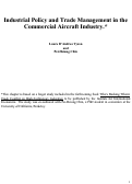 Cover page: Taiwan Aerospace and McDonnell Douglas: A Strategic Perspective on the National Interest in the Commercial Aircraft Industry