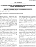 Cover page: Is It Thrombus or Embolism? Etiologies of Myocardial Infarction with No Obstructive Coronary Atherosclerosis (MINOCA)