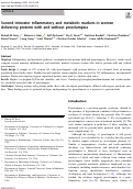 Cover page: Second trimester inflammatory and metabolic markers in women delivering preterm with and without preeclampsia