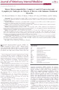 Cover page: Major Histocompatibility Complex I and II Expression and Lymphocytic Subtypes in Muscle of Horses with Immune‐Mediated Myositis