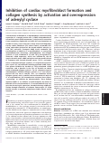 Cover page: Inhibition of cardiac myofibroblast formation and collagen synthesis by activation and overexpression of adenylyl cyclase