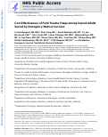 Cover page: Cost-Effectiveness of Field Trauma Triage among Injured Adults Served by Emergency Medical Services