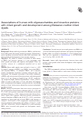 Cover page: Associations of human milk oligosaccharides and bioactive proteins with infant growth and development among Malawian mother-infant dyads.