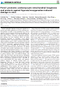 Cover page: Perm1 promotes cardiomyocyte mitochondrial biogenesis and protects against hypoxia/reoxygenation-induced damage in mice