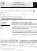 Cover page: Prediction of the early recurrence in spinal giant cell tumor of bone using radiomics of preoperative CT: Long-term outcome of 62 consecutive patients