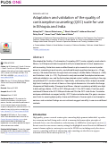 Cover page: Adaptation and validation of the quality of contraceptive counseling (QCC) scale for use in Ethiopia and India