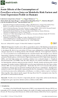 Cover page: Acute Effects of the Consumption of Passiflora setacea Juice on Metabolic Risk Factors and Gene Expression Profile in Humans