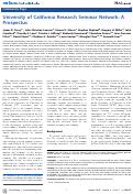 Cover page: University of California Research Seminar Network: A Prospectus