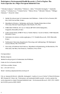 Cover page: Participatory environmental health research: A tool to explore the socio-exposome in a major european industrial zone