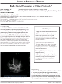 Cover page: Right Atrial Thrombus or Chiari Network?