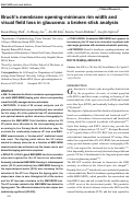 Cover page: Bruch¡¯s membrane opening-minimum rim width and visual field loss in glaucoma: a broken stick analysis