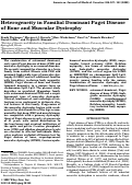 Cover page: Heterogeneity in familial dominant Paget disease of bone and muscular dystrophy