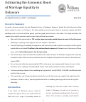 Cover page: Estimating the Economic Boost of Marriage Equality in Delaware