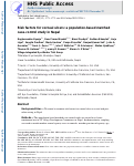 Cover page: Risk factors for corneal ulcers: a population-based matched case-control study in Nepal.