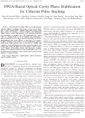 Cover page: FPGA-Based Optical Cavity Phase Stabilization for Coherent Pulse Stacking
