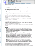 Cover page: Racial differences in anthropometric measures as risk factors for triple-negative breast cancer.