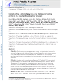 Cover page: Implementing a Tailored Psychosocial Distress Screening Protocol in a Head and Neck Cancer Program