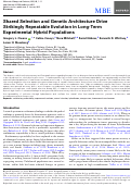 Cover page: Shared Selection and Genetic Architecture Drive Strikingly Repeatable Evolution in Long-Term Experimental Hybrid Populations.