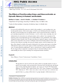 Cover page: The effects of post-encoding stress and glucocorticoids on episodic memory in humans and rodents