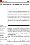 Cover page: CpG 1018 Is an Effective Adjuvant for Influenza Nucleoprotein.