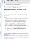 Cover page: Sleep disordered breathing does not predict acute severe pain episodes in children with sickle cell anemia.