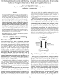 Cover page: On Distinguishing Sensorial and Eliciting Epistemic Actions and on the Relationship between Perceptive Structure of Body and Cognitive Processes