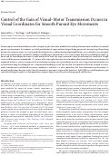 Cover page: Control of the Gain of Visual–Motor Transmission Occurs in Visual Coordinates for Smooth Pursuit Eye Movements