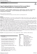 Cover page: Upper Esophageal Sphincter Compression Device as an Adjunct to Proton Pump Inhibition for Laryngopharyngeal Reflux